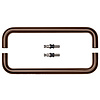 HDD Poignée de porte U 20/300 - bronze mat - paire pour verre