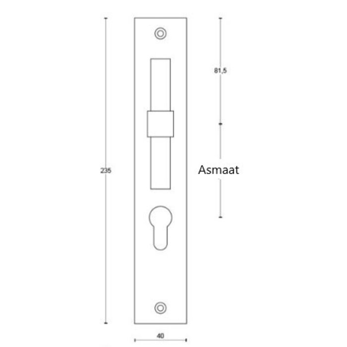 Formani Deurklinken Piet Boon ONE-PBT15P236 op plaat - Mat RVS