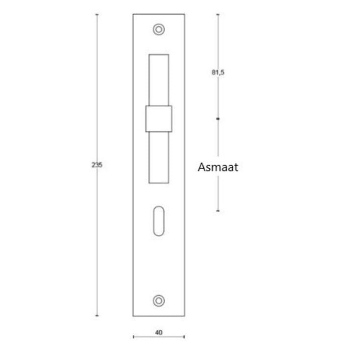 Formani Formani Türgriffe Piet Boon ONE-PBT15P236 auf Platte – Mattschwarz