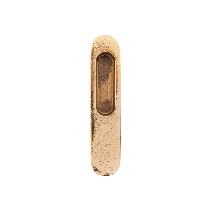 Dauby Sliding door handle Backplate PSLD rough bronze polished