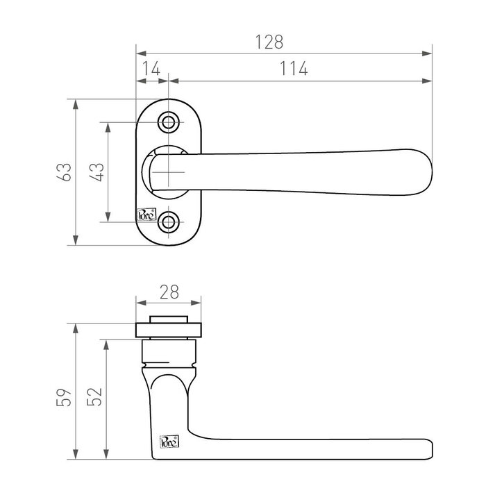 Dauby Hole part PHXL/ PBTC 1 - raw metal (RM) without key plates