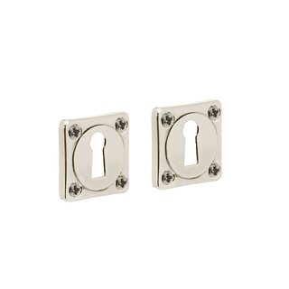 Intersteel Pair of key plates square nickel - Intersteel