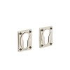 Intersteel Paire de plaques à trous cylindriques profilées carrées allongées nickel -Intersteel