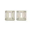 Intersteel Paar sleutelplaatjes vierkant basic nikkel mat - Intersteel