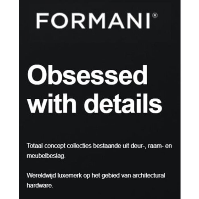 Formani Formani handoekstang enkel Piet Boon ONE PB550/PB750 - RVS