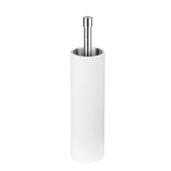 Formani Brosse WC sur pied Formani Piet Boon ONE PB302 - Acier inoxydable / Corian blanc