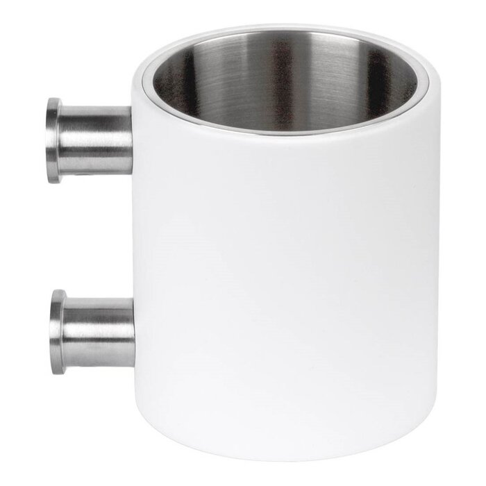 Formani Formani porte-brosse à dents support mural Piet Boon ONE PB103 - Acier inoxydable / Corian blanc