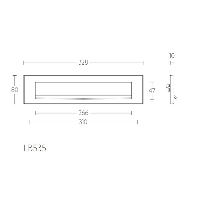 Formani Formani massiver Outdoor-Briefschild LB535 – mattschwarz