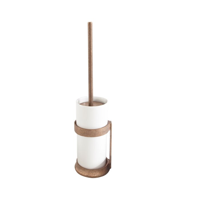 Dauby Dauby toilet brush holder "White pot" raw bronze (RB)