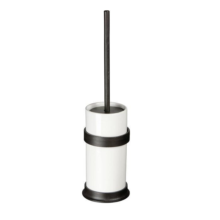 Dauby Dauby toilet brush holder "White pot" aged iron (VO) - black