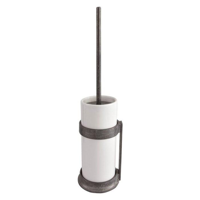 Dauby Dauby toilet brush holder "White pot" raw metal (RM) - gray