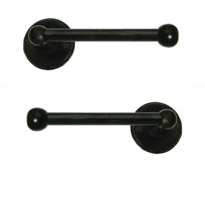 Dauby Dauby WC- rolhouder enkel - verouderd ijzer - zwart (VO)  150mm