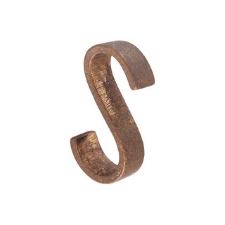 Dauby Dauby open haak "S" - ruw brons (RB)