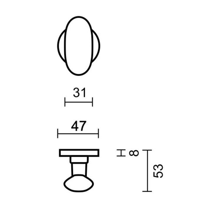 HDD HDD*LUX door handles/door knobs OLIVE OM in bronze