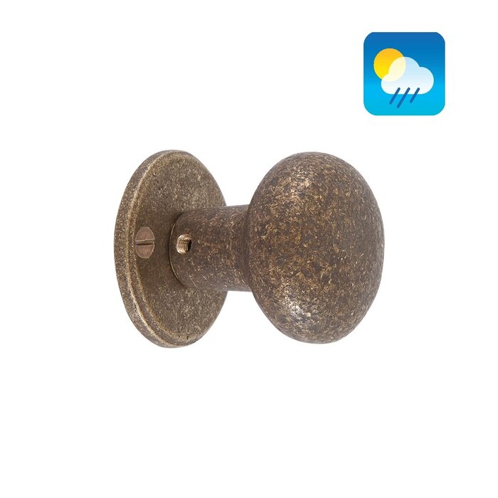 Dauby Dauby deurknoppen PHR/50  ook voor buiten - Ruw brons (RB)