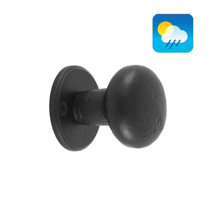 Dauby Dauby door knobs PHR/50 also for outside - aged iron - black (VO)