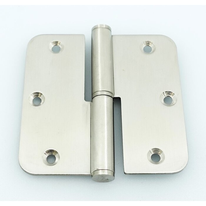 In-Door Paumelle 89x89x2,5mm RVS afgerond