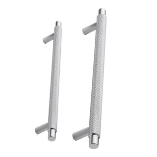 Furnipart Poignée de meuble MANOR coupe transversale - aspect acier inoxydable