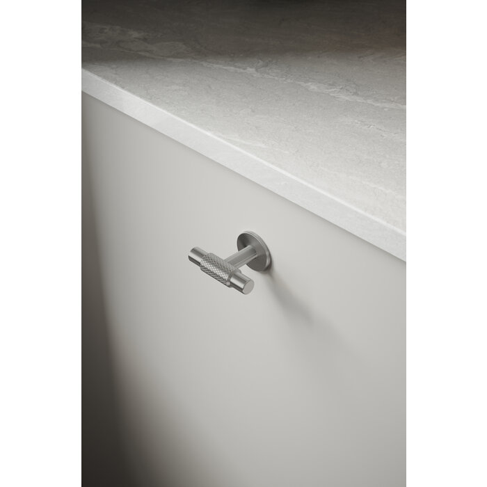 Furnipart Furnipart Möbelknopf MANOR T-Modell Kreuzschliff 54 mm - Edelstahloptik