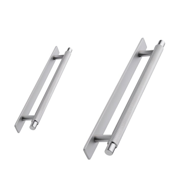 Furnipart Furniture Handle MANOR BACK Cross-Cut Stainless Steel Look