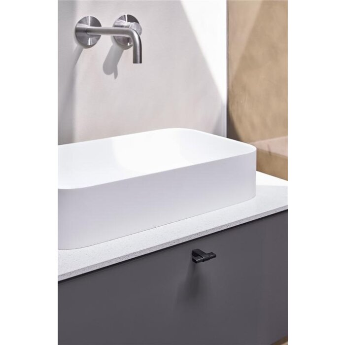 Furnipart  Bouton de meuble Furnipart noir mat CROSSING 50 mm bois-zamak