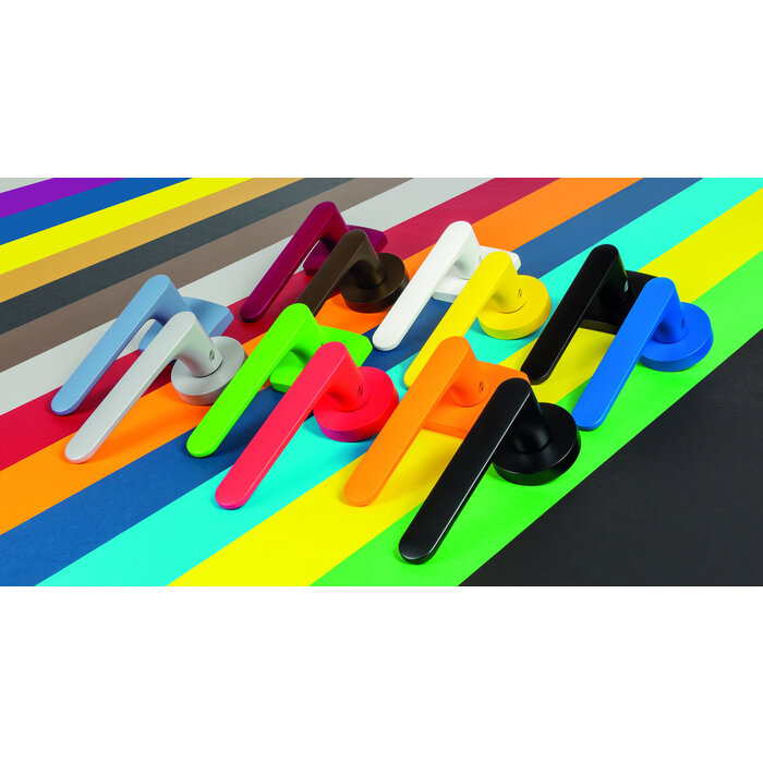 COLOMBO White Colombo door handles ONE round - RAL 9010