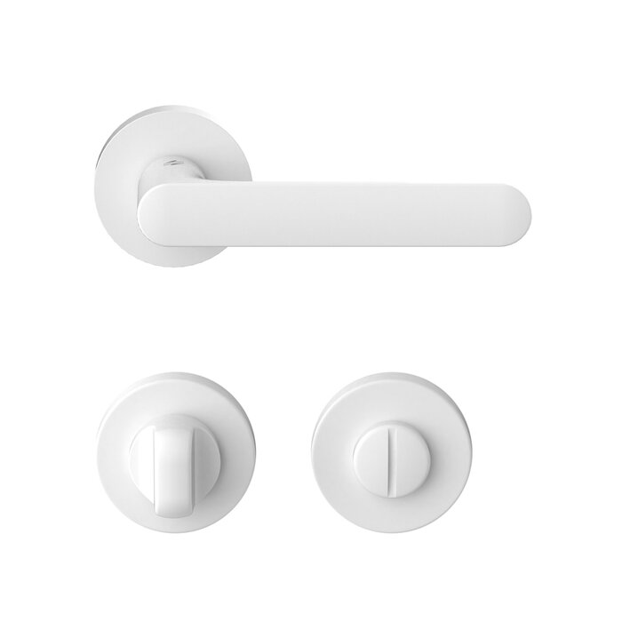 COLOMBO White Colombo door handles ONE round - RAL 9010