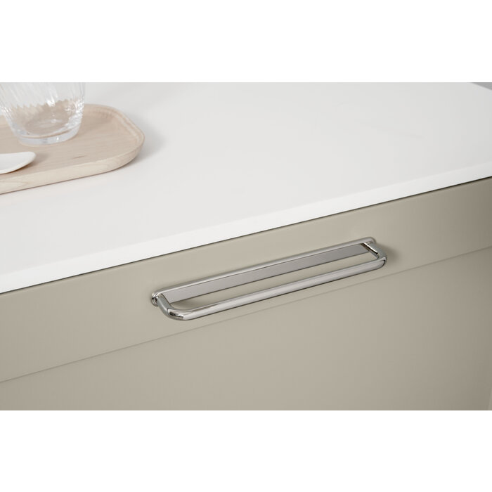 Furnipart Poignée de meuble Furnipart « D-LITE » en nickel poli