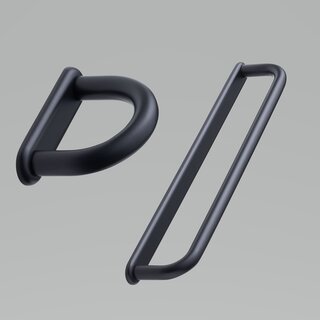 Furnipart Möbelgriff 'D-LITE' schwarz