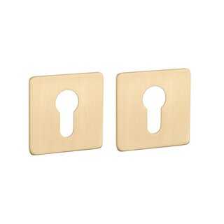 STERK Cilinderplaatjes KVADRAT 1711 - Ultra dun 3mm - mat goud