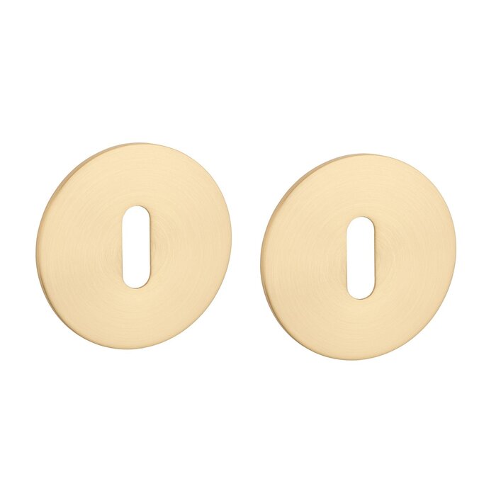 STERK Matt gold round key plates OVAL 1710 ultra thin 3 mm