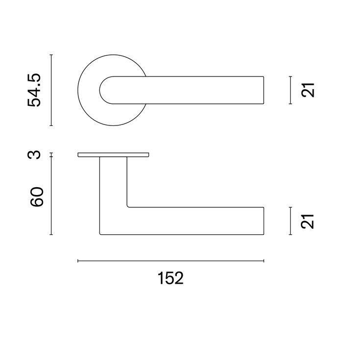 STERK Matt gold door handles OVAL 1750 on ultra thin rosettes of 3 mm