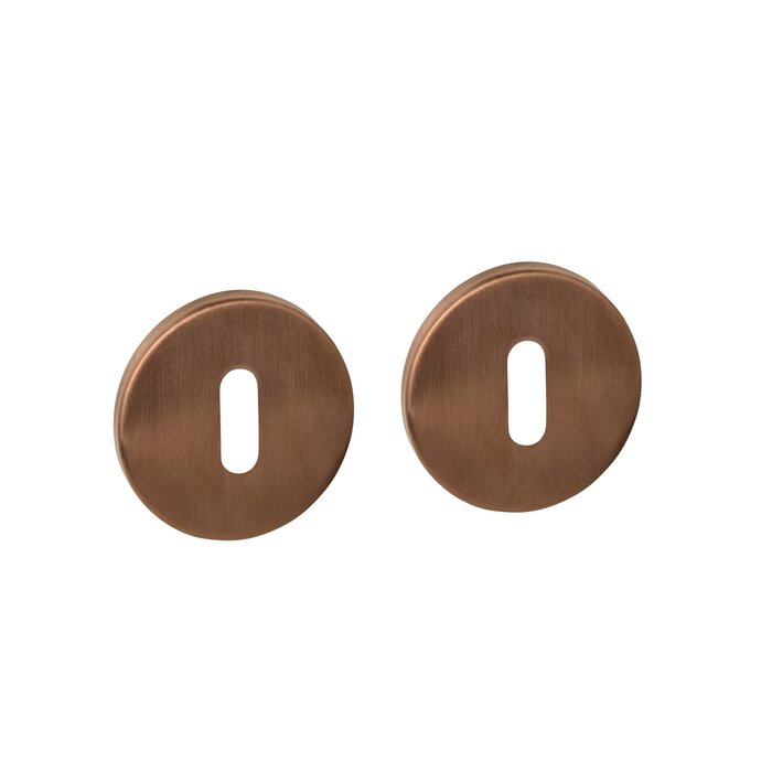 Intersteel Pair of Intersteel concealed key plates Ø 52x6mm - Bronze PVD