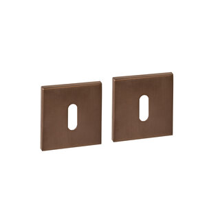 Intersteel Intersteel concealed key rosettes 53x53x6mm - Bronze PVD