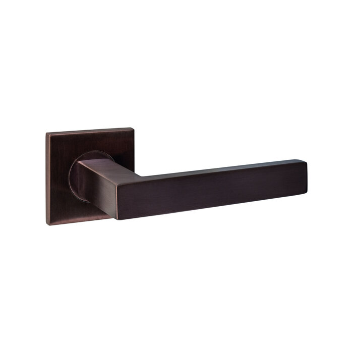 Intersteel Intersteel door handles "Q 05" on a concealed square rosette 53x53x6mm - Bronze PVD
