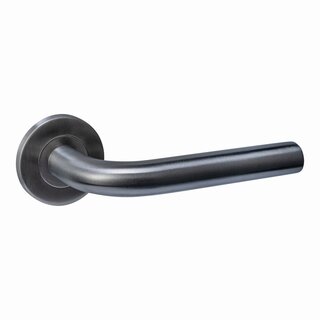 Intersteel Intersteel door handles "Q 02" on a concealed round rosette - Anthracite PVD