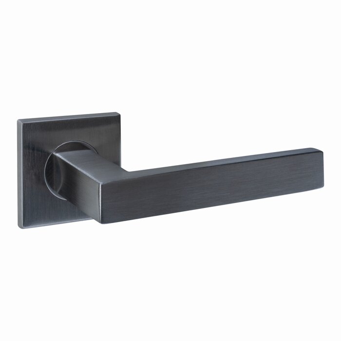 Intersteel Intersteel door handles "Q 05" on a concealed square rosette 53x53x6mm - Anthracite gray PVD