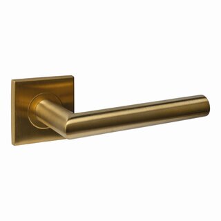 Intersteel Intersteel door handles "Q 04" on a concealed square rosette - Brass PVD