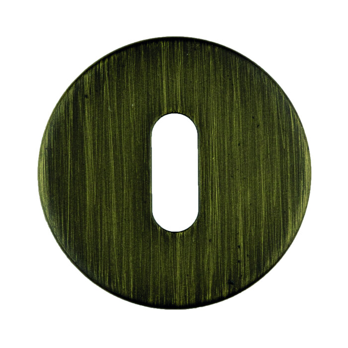 HDD 1 Sleutelplaatje rond shape mat brons