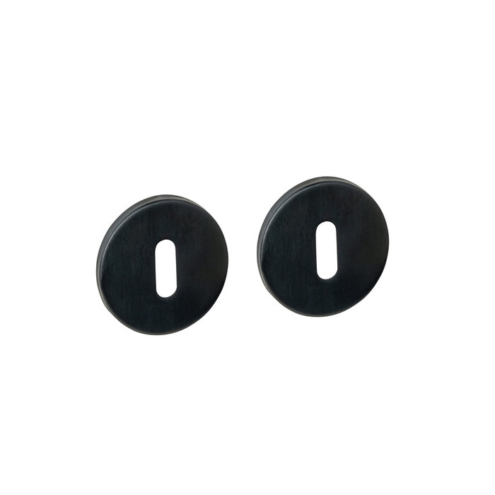 Intersteel Paar verdeckte Intersteel-Schlüsselplatten Ø 52 x 6 mm – schwarze PVD-Beschichtung