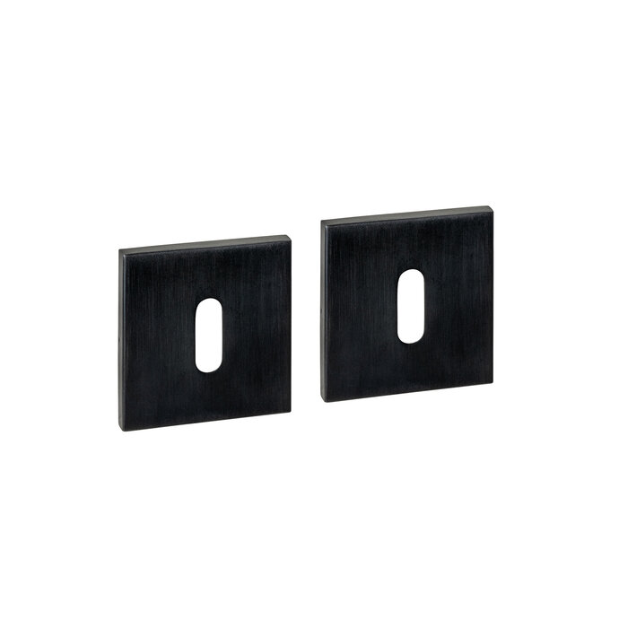 Intersteel Paar verdeckte Intersteel-Schlüsselplatten, 53 x 53 x 6 mm – schwarze PVD-Beschichtung