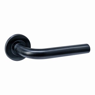 Intersteel Intersteel door handles "Q 02" on a concealed round rosette - Black PVD