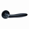 Intersteel Intersteel door handles "Q 03" on a concealed round rosette - Black PVD