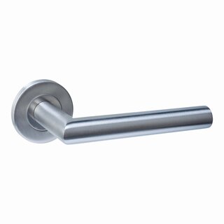 Intersteel Intersteel-Türgriffe „Q 01“ auf verdeckter runder Rosette – Edelstahl