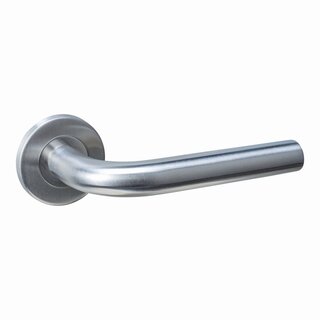 Intersteel Intersteel deurkrukken "Q 02" op een verdekt rond rozet - RVS