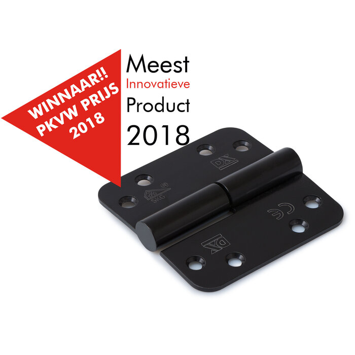 Dulimex Black hinge SKG***® 89x89x3.0 mm rounded