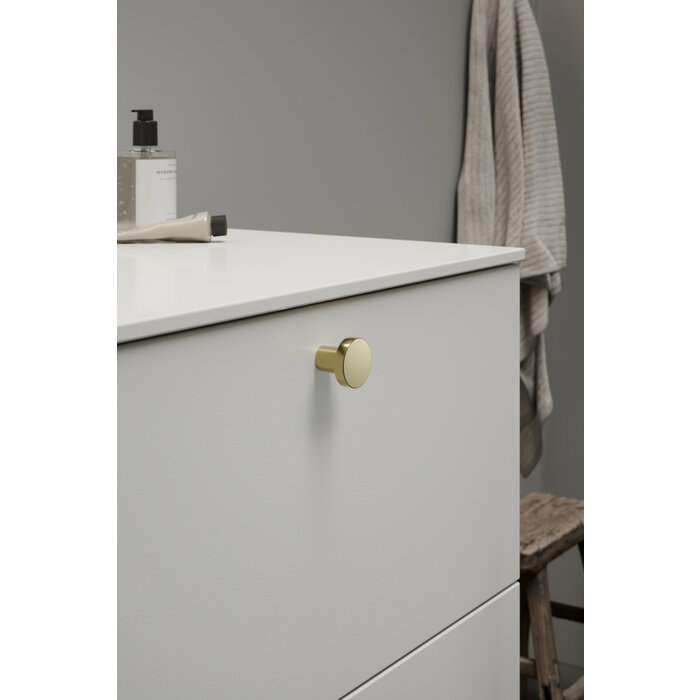 Furnipart Bouton de meuble Furnipart DOT Ø 30 mm - laiton poli