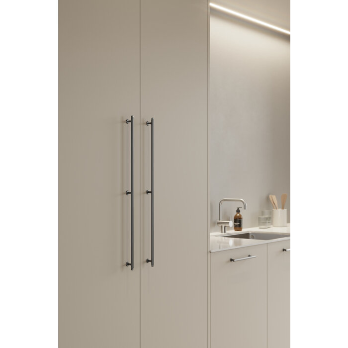 Furnipart Poignée de meuble Furnipart 'VILLA LONG' en gris métallisé