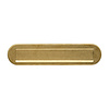 Intersteel Oval letter plate with flap & rain edge from Intersteel - Brass tumbled PVD
