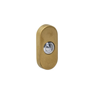 Intersteel Oval doorbell concealed by Intersteel - Brass tumbled PVD